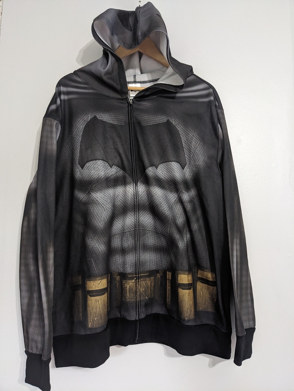 Batman Vs Spiderman Hoodie Mens XL Full Zip Long Sleeve Super Hero Pop Culture